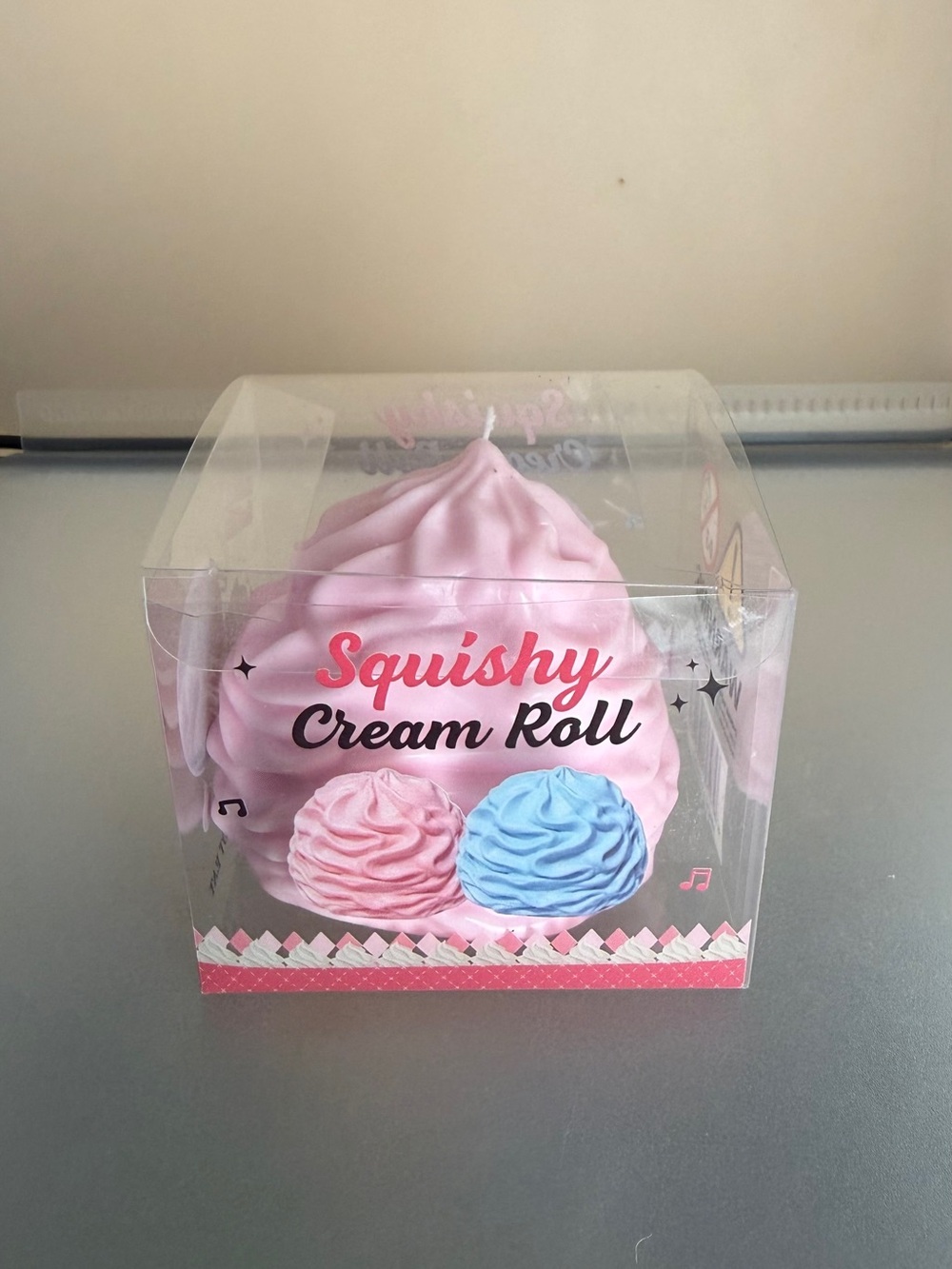 Pink Squishy Cream Roll – Crunchy ASMR Stress Toy 🍥💗